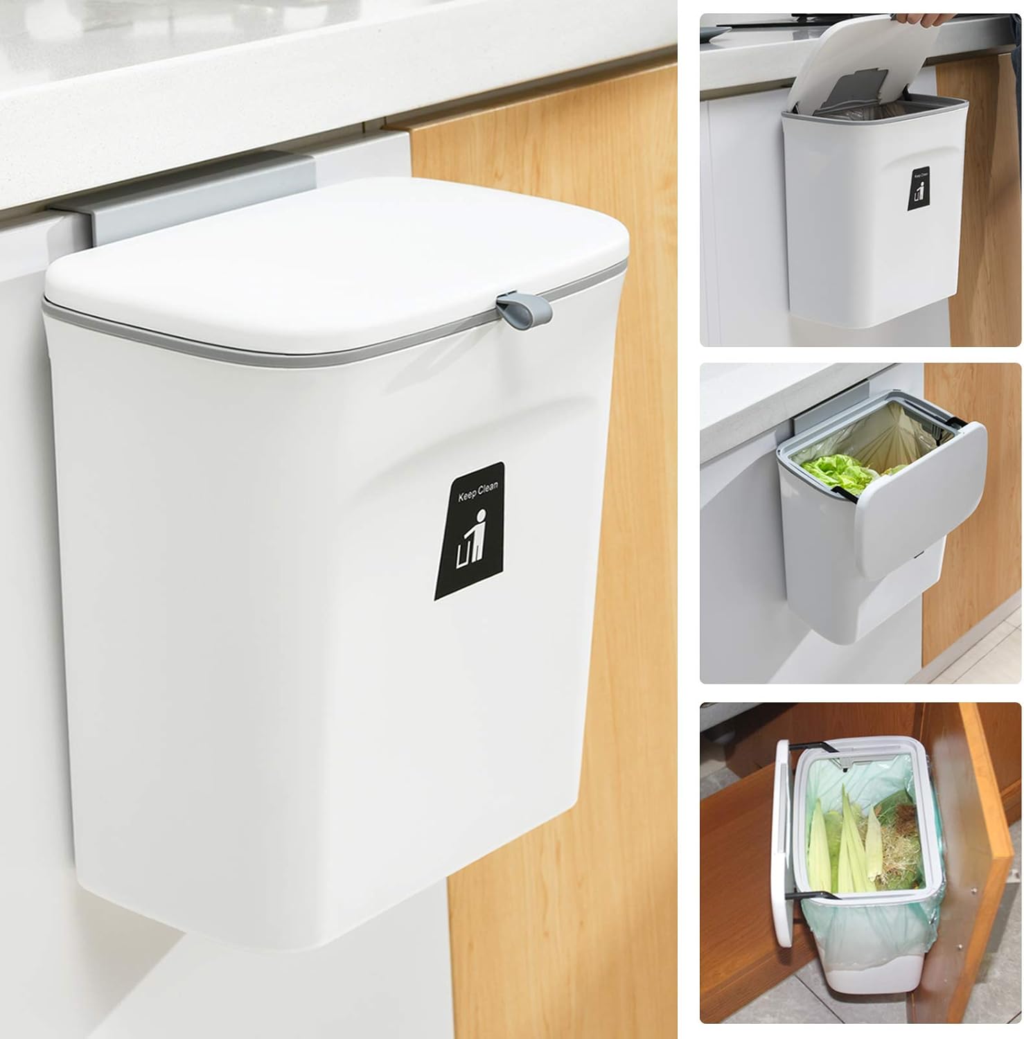 2.4 Gallon Kitchen Compost Bin For Counter Top Or Under