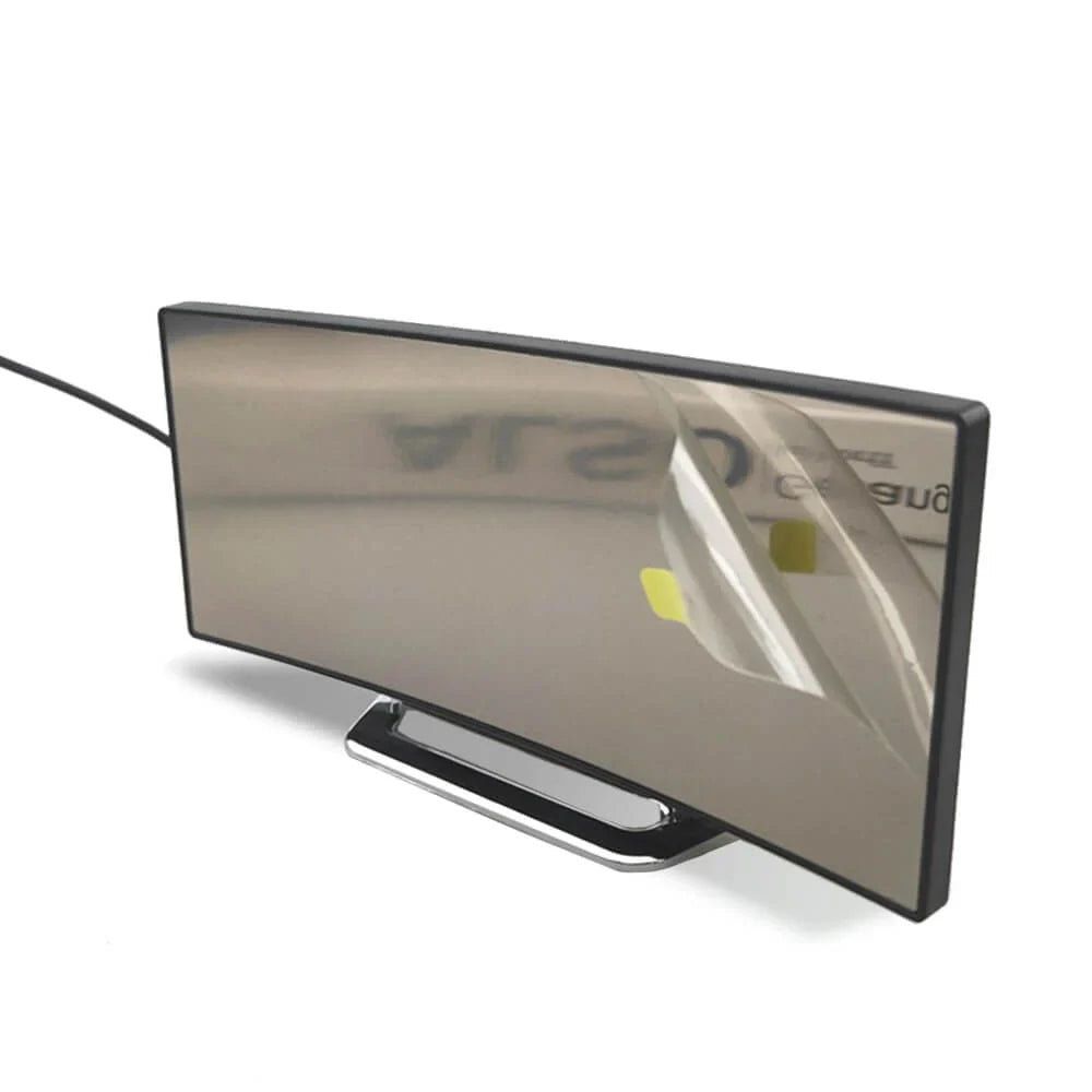 Curved LED Digital Alarm Clock With Mirror Display And
