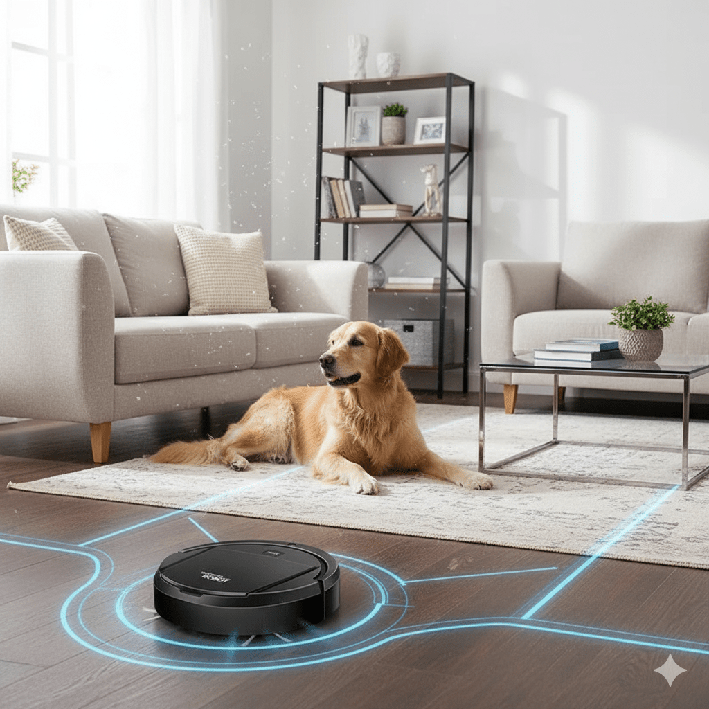 Smart robot vacuum cleaner with ultra-quiet cleaning and