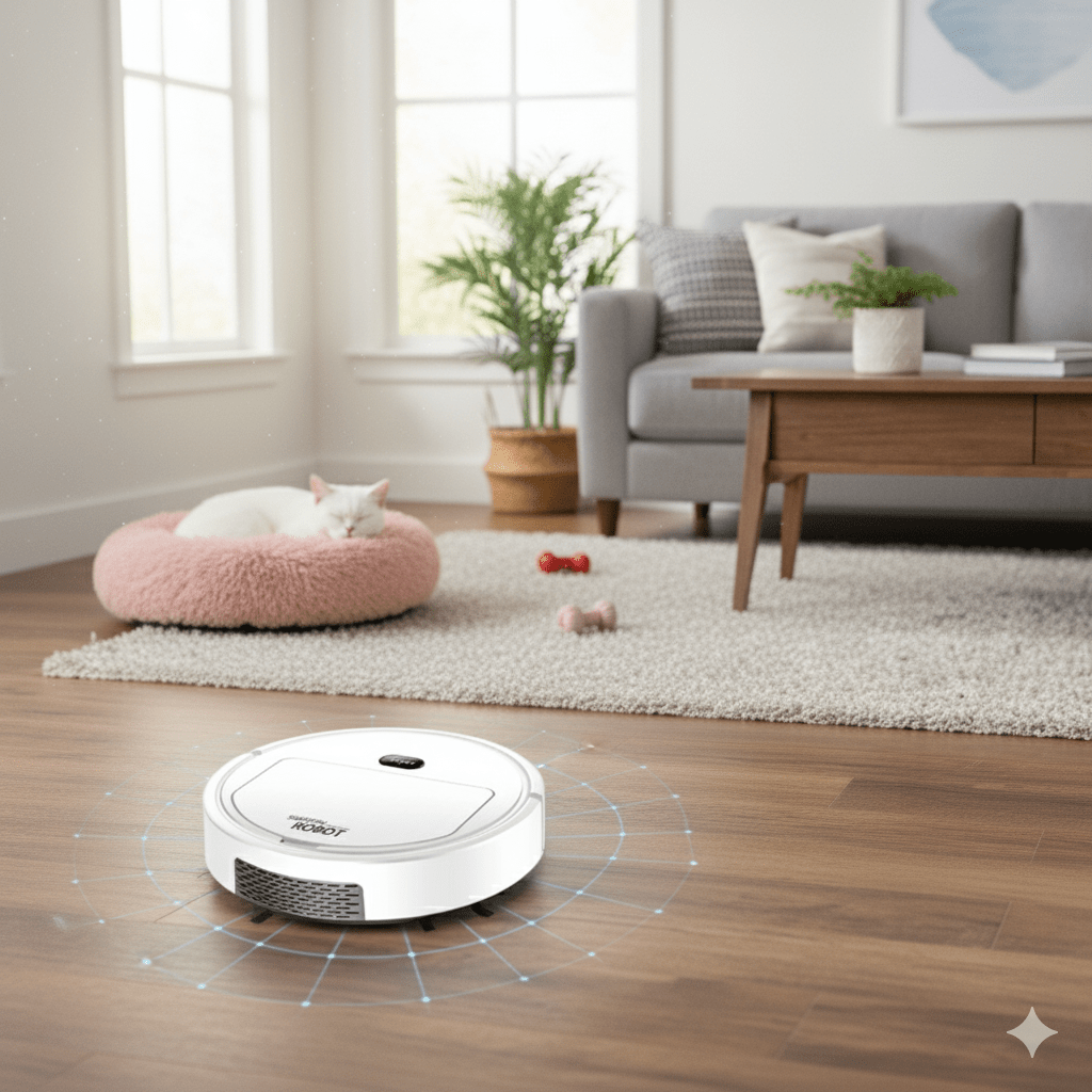 Smart robot vacuum cleaner with ultra-quiet cleaning and