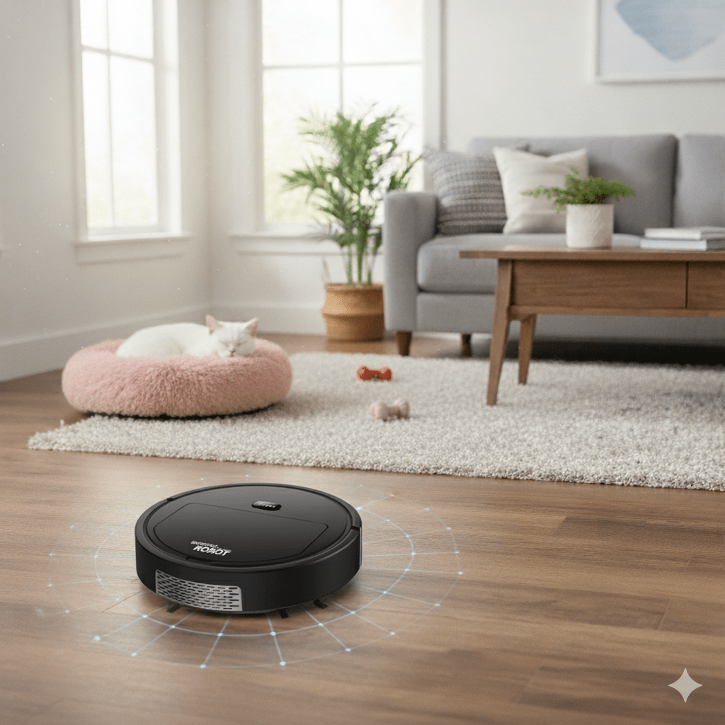Smart robot vacuum cleaner with ultra-quiet cleaning and