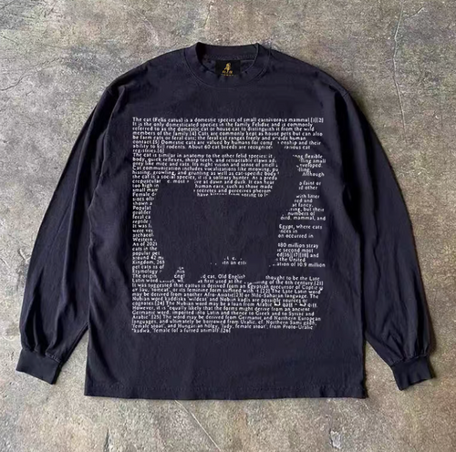 Cat Text Long Sleeve