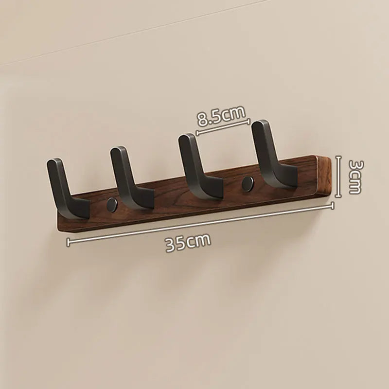 Minimalist Wall-Mounted Coat Hook with Wood & Metal Coat