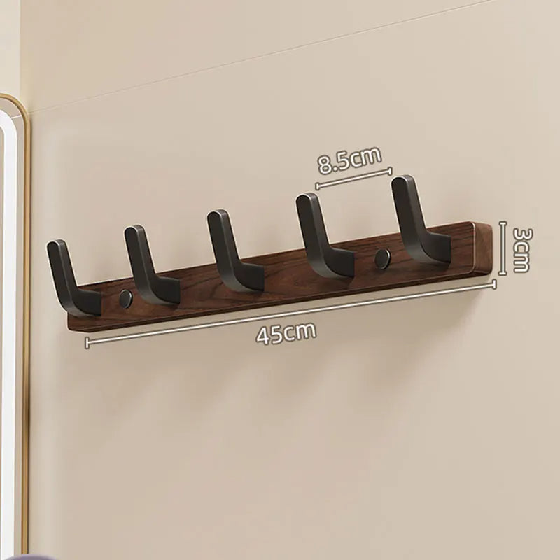 Minimalist Wall-Mounted Coat Hook with Wood & Metal Coat