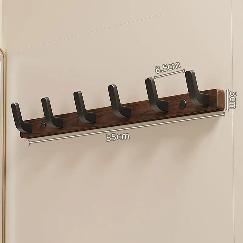 Minimalist Wall-Mounted Coat Hook with Wood & Metal Coat
