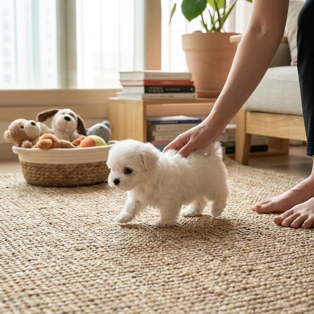 Realistic Interactive Plush Puppy Toy lifestyle