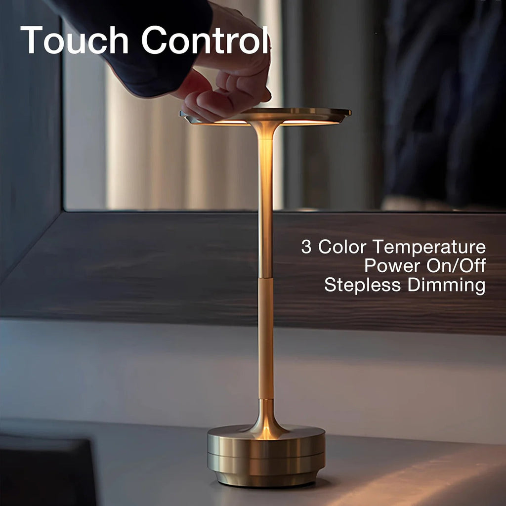 Cordless Table Lamp with Touch Control & Modern Nordic