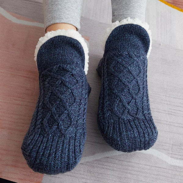 Non Slip Thermal Socks for Women Indoor Warm Fleece Grip