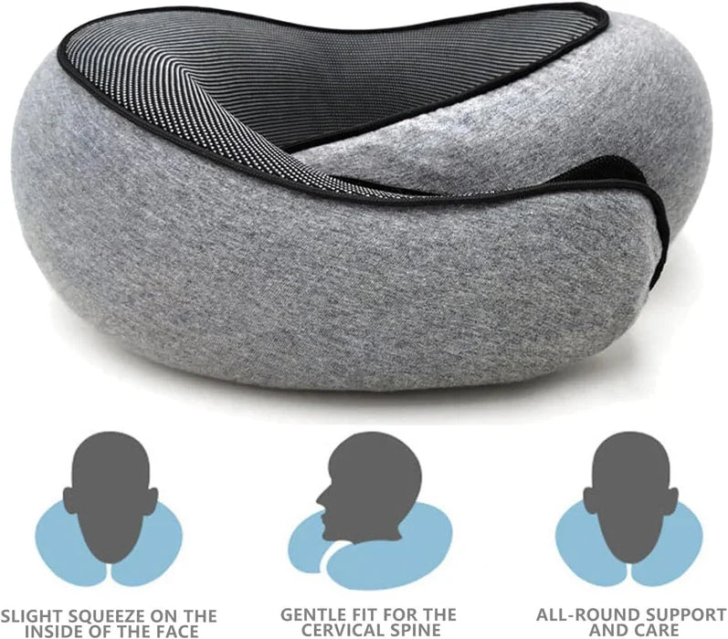 Snail Style Memory Foam Travel Curved Neck Pillow