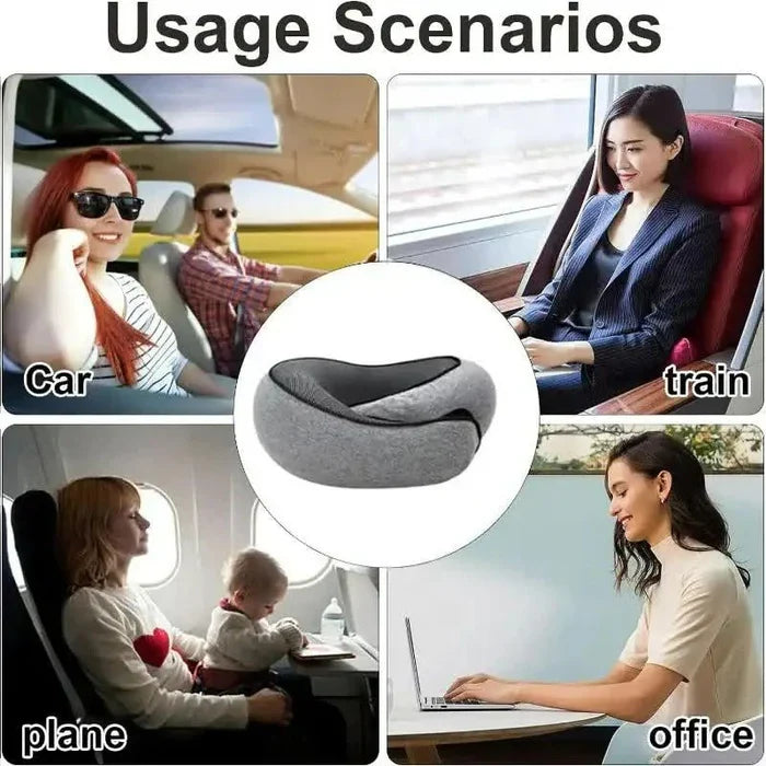 Snail Style Memory Foam Travel Curved Neck Pillow